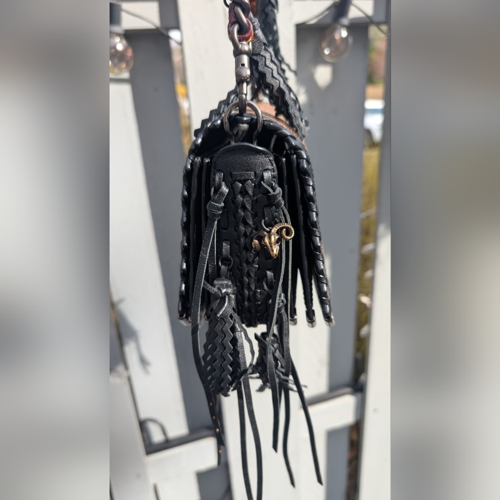 Coach Dinky19 Fringe Charms Chelsea Champlain Tattoo crossbody whipstitch 36849 - Picture 7 of 12